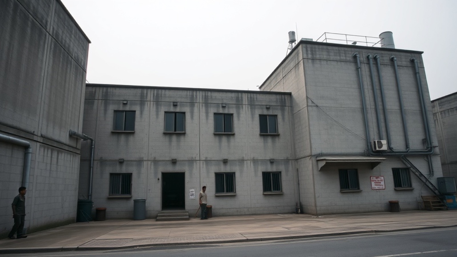 Nondescript industrial factory building in China where unregulated semaglutide API is manufactured